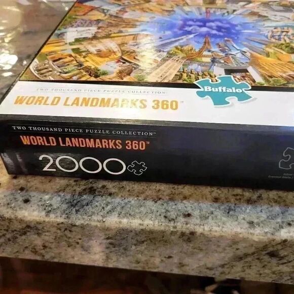 Buffalo Games World Landmarks 360 2000 Piece Jigsaw Puzzle NEW - Picture 7 of 8
